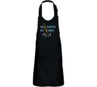 Fabulous Tablier Cuisine Enfant 2 Poches Noir Ma Baguette m'a choisi - Haut de gamme Noir G