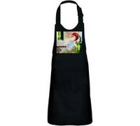Fabulous Tablier Cuisine Enfant 2 Poches Noir Mario Plante Carnivore - Haut de gamme Noir G