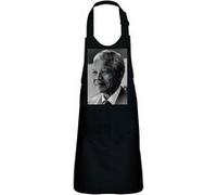 Fabulous Tablier Cuisine Enfant 2 Poches Noir Nelson Mandela Portrait - Haut de gamme Noir G