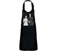 Fabulous Tablier Cuisine Enfant 2 Poches Noir Reine Elisabeth II Prince Philip 1945 - Haut de gamme Noir G