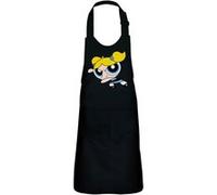 Fabulous Tablier Cuisine Enfant 2 Poches Noir Super Nanas Bleu Powerpuff Girls - Haut de gamme Noir G