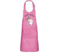 Fabulous Tablier Cuisine Enfant 2 Poches Rose Chat pitre - Haut de gamme Rose G