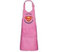 Fabulous Tablier Cuisine Enfant 2 Poches Rose Futur Superman - Haut de gamme Rose G