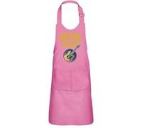 Fabulous Tablier Cuisine Enfant 2 Poches Rose Guitar Hero Rock - Haut de gamme Rose G