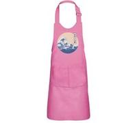 Fabulous Tablier Cuisine Enfant 2 Poches Rose Hokusai Grandes Vagues - Haut de gamme Rose G