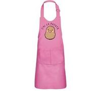Fabulous Tablier Cuisine Enfant 2 Poches Rose J'ai la Patate - Haut de gamme Rose G