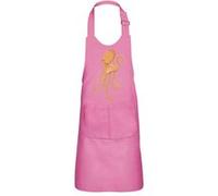 Fabulous Tablier Cuisine Enfant 2 Poches Rose Pieuvre Orange Illustration - Haut de gamme Rose G