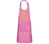 Fabulous Tablier Cuisine Enfant 2 Poches Rose Poule Mouillée - Haut de gamme Rose G