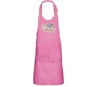 Fabulous Tablier Cuisine Enfant 2 Poches Rose Raphael Signature Peinture - Haut de gamme Rose G