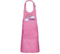 Fabulous Tablier Cuisine Enfant 2 Poches Rose Somewhere Over the Rainbow - Haut de gamme Rose G