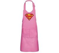 Fabulous Tablier Cuisine Enfant 2 Poches Rose Superman logo - Haut de gamme Rose G