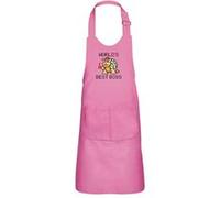 Fabulous Tablier Cuisine Enfant 2 Poches Rose World's Best Boss Bowser - Haut de gamme Rose G