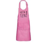 Fabulous Tablier Cuisine Enfant 2 Poches Rose Yo! I'm Ten - Haut de gamme Rose G