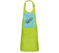 Fabulous Tablier Cuisine Enfant 2 Poches Vert Ananas se Baigne dans la Piscine Été - Haut de gamme Vert G