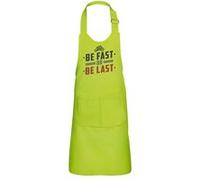 Fabulous Tablier Cuisine Enfant 2 Poches Vert Be Fast or Be Last - Haut de gamme Vert G