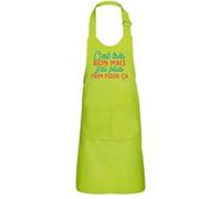 Fabulous Tablier Cuisine Enfant 2 Poches Vert C'est très bon mais j'ai plus faim - Haut de gamme Vert G