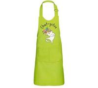 Fabulous Tablier Cuisine Enfant 2 Poches Vert Chat pitre - Haut de gamme Vert G