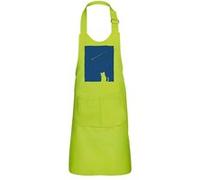 Fabulous Tablier Cuisine Enfant 2 Poches Vert Chaton Sous Une Etoile Filante - Haut de gamme Vert G