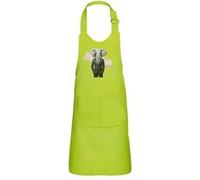 Fabulous Tablier Cuisine Enfant 2 Poches Vert Elephant de Wall Street - Haut de gamme Vert G