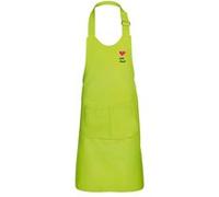 Fabulous Tablier Cuisine Enfant 2 Poches Vert GRL PWR Coeur Girl Power - Haut de gamme Vert G