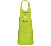 Fabulous Tablier Cuisine Enfant 2 Poches Vert Je M'en Fout C'Est Pas Chez Moi Emoji - Haut de gamme Vert G
