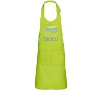 Fabulous Tablier Cuisine Enfant 2 Poches Vert Maman Croco Crocodile - Haut de gamme Vert G