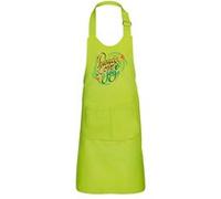 Fabulous Tablier Cuisine Enfant 2 Poches Vert Peace Love and Joy Noel - Haut de gamme Vert G