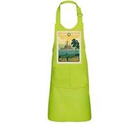 Fabulous Tablier Cuisine Enfant 2 Poches Vert Pearl Harbor Hawaii Affiche Vintage - Haut de gamme Vert G