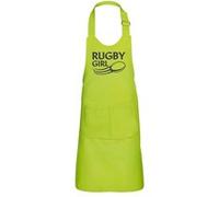 Fabulous Tablier Cuisine Enfant 2 Poches Vert Rugby Girl - Haut de gamme Vert G