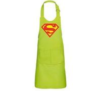 Fabulous Tablier Cuisine Enfant 2 Poches Vert Superman Logo Comics - Haut de gamme Vert G
