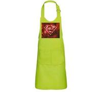 Fabulous Tablier Cuisine Enfant 2 Poches Vert Superman Logo Rouge - Haut de gamme Vert G