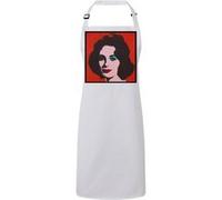 Fabulous Tablier Cuisine Premium Blanc Andy Warhol Portrait Elizabeth Taylor Blanc G