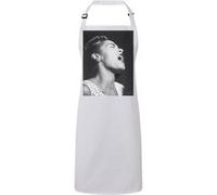 Fabulous Tablier Cuisine Premium Blanc Billie Holiday Chanteuse Blanc G