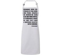 Fabulous Tablier Cuisine Premium Blanc Citations Stephen Hawking Regardez les Étoiles Blanc G