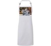 Fabulous Tablier Cuisine Premium Blanc Couple de Lemuriens Madagascar Blanc G