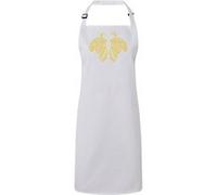 Fabulous Tablier Cuisine Premium Blanc Dessin de Papillon Arabesque Oranges Blanc G