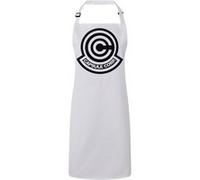 Fabulous Tablier Cuisine Premium Blanc Dragon Ball Capsule Corp Logo Blanc G