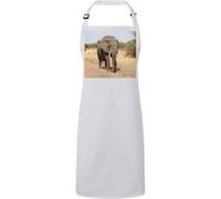 Fabulous Tablier Cuisine Premium Blanc Elephant d'Afrique Savane Blanc G
