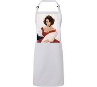 Fabulous Tablier Cuisine Premium Blanc Elizabeth Taylor Actrice Hollywood Blanc G