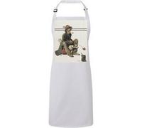 Fabulous Tablier Cuisine Premium Blanc Homme Pauvre et Son Chien Peinture Norman Rockwell Blanc G