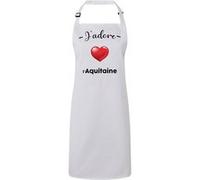 Fabulous Tablier Cuisine Premium Blanc J'adore L'Aquitaine Region Bordeaux Blanc G