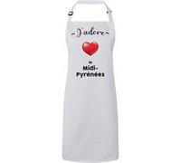 Fabulous Tablier Cuisine Premium Blanc J'adore Le Midi Pyrenees Region Toulouse Blanc G