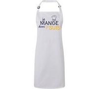 Fabulous Tablier Cuisine Premium Blanc Je Mange donc je Suis Blanc G