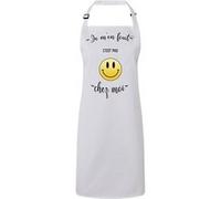 Fabulous Tablier Cuisine Premium Blanc Je M'en Fout C'Est Pas Chez Moi Emoji Blanc G
