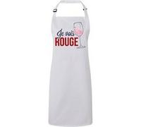 Fabulous Tablier Cuisine Premium Blanc Je Vois Rouge Blanc G