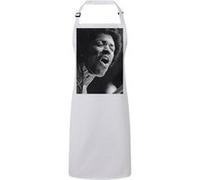 Fabulous Tablier Cuisine Premium Blanc Jimi Hendrix 70's Solo de Guitare Blanc G
