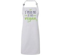 Fabulous Tablier Cuisine Premium Blanc J'peux pas je suis Vegan Blanc G