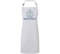 Fabulous Tablier Cuisine Premium Blanc Keep Calm I'm an Architect Blanc G