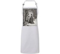 Fabulous Tablier Cuisine Premium Blanc La Cigale et La Foumi Fable LaFontaine Gustave Dore Blanc G