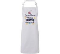 Fabulous Tablier Cuisine Premium Blanc La Meilleure Prof de Chimie du Monde Blanc G